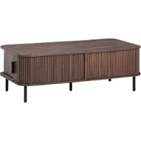 Beliani BRADLEY - Salontafel - Donkerbruin - MDF