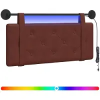 vidaXL Hangend hoofdbord Glanzend Bruin Antiek PU