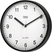 Teesa TSA0038B - Wandklok - 20 cm - zwart
