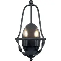 QUOIZEL LED Wandlamp Bradbury | 2X E14 Max 40W | Grey Ash