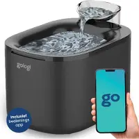 Gologi Drinkfontein Kat en Hond XL – 3,5L – Slimme Waterfontein met app – Kattenfontein – Geruisloos – Zwart