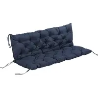 Outsunny -Bankauflage-Polyester, Schaumstoff--98L x 150B x 8T cm-Blau