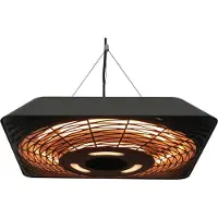 Outsunny Sunny Terrasverwarmer 800W/1200W/2000W 5 stralingsstanden IP45 met afstandsbediening zwart 45 x 45 x 10 cm