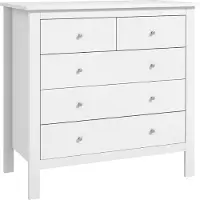 HOMCOM ladekast - MDF - spaanplaat - 79L x 39,5B x 80,5H cm - wit