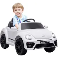 AIYAPLAY Elektrische Kinderauto Kunststof, Metaal 97L x 56,5B x 46H cm Wit