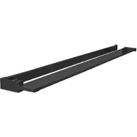 SaniGoods Obby inkortbaar handdoekrek / planchet voor douchewand mat zwart 140cm