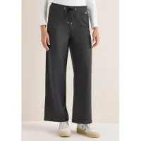 Cecil wijde broek met print, zwart, maat L
