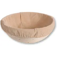 Kesper Broodmandje speciaal voor afbakbroodjes - nagaren/niet uitdrogen - met hoes - D22 x H8 cm - tafel serveermandje