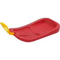 Prosperplast Kunststof sneeuw slee met handvat voor kinderen 58 cm rood - sleeen