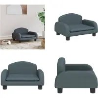 vidaXL Hondenbed, donkergrijs, 50x40x30 cm, stof - Hondenbed - Hondenbedden - Hondenbank - Dierenbank