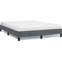 vidaXL Bedframe zonder matras donkergrijs 152x203 cm queensize fluweel