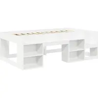 vidaXL Kinderbedframe met opbergruimte Wit 80 x 200 cm Bewerkt hout