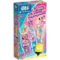 Clementoni Create Your Highlighters Beach Buddies - Kleurstift Markeerstiften Zelf Maken - Knutselpakket Stiften in Zomerse Kleuren - voor Kinderen