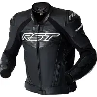Rst Tractech Evo D3O, leren jas geperforeerd ,Zwart/Wit ,3XL