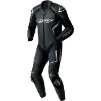 Rst S1 D3O, leren pak 1st. geperforeerd ,Zwart/Wit ,3XL