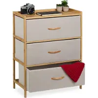 Relaxdays Ladekast + dressoir, Ladekast (57,5 x 30 x 73 cm)