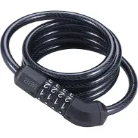 BBB Cycling QuickCode Coil Cable Fietsslot - Kabelslot Fiets Cijferslot - Codeslot - Zwart - 120 x 0,8 cm - BBL-66