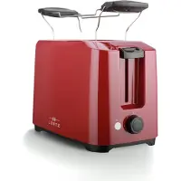 Lentz 2-schijven toaster, 700 watt, broodrooster met broodjesaccessoire, 7 standen, grijs, model 74221