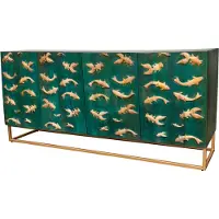 Riess Dressoir GOLDEN LAGOON 180 cm 3D mangohout turquoise metaal goud - 46200
