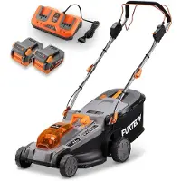 FUXTEC Akku Rasenmäher FX-E2RM43PRO Set mit flexiblem Antrieb