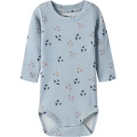 Name it Body l/ä - Baumwolle/Modal - NbmHop - Blue Nebel - - 68 - Body L/Ä