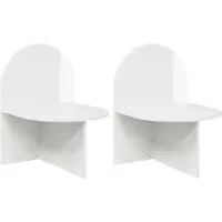 vidaXL Nachtkastje 2 st Hoogglans Wit 48 x 49 x 65 cm
