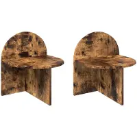 vidaXL Nachtkastje 2 st Gerookt eiken 40 x 35,5 x 45,5 cm