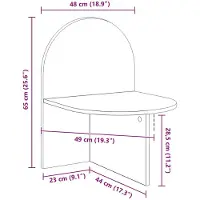 vidaXL Nachtkastje Hoogglans Wit 48 x 49 x 65 cm Geconstrueerd hout