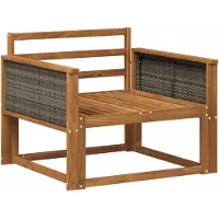 vidaXL Buiten Midden Sofa Massief Acacia Hout Naturel