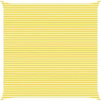 vidaXL Zonneschaduw 7 x 7 m 100% Polyester Oxford Vierkant Geel en Wit