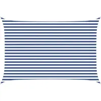 vidaXL Zonneschaduw Blauw en Wit 4,5 x 3 m 100% Polyester Oxford