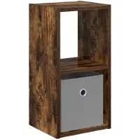vidaXL Nachtkastje Rook Eiken 25,5 x 22 x 49,5 cm Bewerkt hout