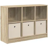 vidaXL Dressoir Sonoma Eik 88,5 x 27,5 x 63,5 cm