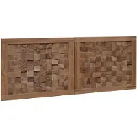 vidaXL Bed Hoofdbord Naturel Massief Teakhout
