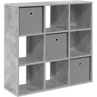 vidaXL Dressoir, betonkleur, 88,5 x 29 x 84,5 cm