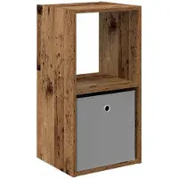 vidaXL Nachtkastje Oudhout 35 x 32 x 68,5 cm Bewerkt hout