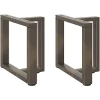 vidaXL Salontafelpoten 2 st T-vormig 50x25x(42-43) cm staal naturel