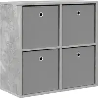 vidaXL Dressoir Beton Grijs 68,5 x 32 x 67 cm