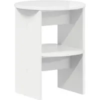 vidaXL Bijzetkast Hoogglans Wit Ø40 x 50 cm Geconstrueerd hout