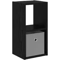 vidaXL Nachtkastje Zwart Eiken 25,5 x 22 x 49,5 cm Bewerkt hout
