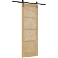 vidaXL Schuifdeur Naturel 73,5 x 211 cm Massief grenenhout