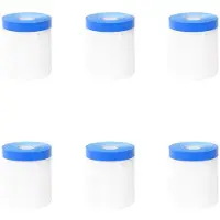 vidaXL Maskerfolie met zelfklevende tape 6 st Doorzichtig en Blauw