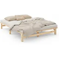 Homestyle4u Tweepersoonsbed - 160x200 cm - met Lattenbodem - Massief houten - Natuurlijk