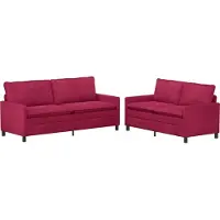 vidaXL Bankstel 2 pcs Wijnrood Fluweel