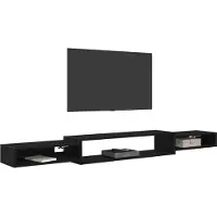 vidaXL Wand gemonteerd TV Kast Muurmontage Zwart eiken