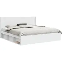 vidaXL Bedframe met opbergruimte en hoofdbord 2 st Bewerkt hout