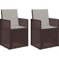 vidaXL Tuinstoelen 2 st Bruin en lichtgrijs PP
