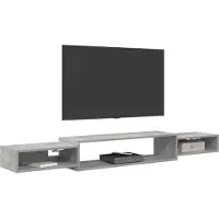 vidaXL Wand gemonteerd TV Kast Muurmontage Betongrijs 180 x 28 x 21 cm