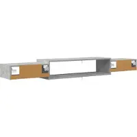 vidaXL Wand gemonteerd TV Kast Muurmontage Betongrijs 180 x 28 x 21 cm