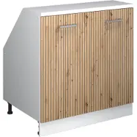 Vicco Rion Kast voor schuine wand – 80 x 81.6 cm met 2 deuren, kastromp 60 cm diepte Artisanaal eiken